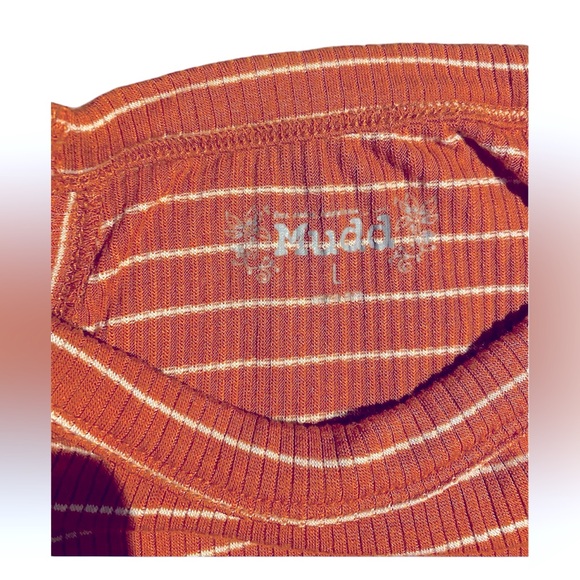 Women’s Striped Semi High Neck Halter Cropped Top-LARGE - Picture 3 of 3